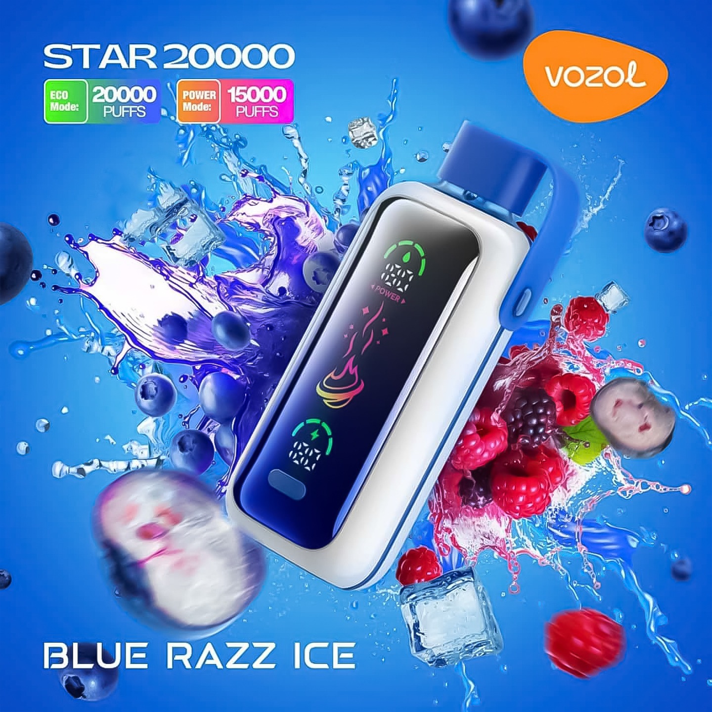 vozol blue razz ice